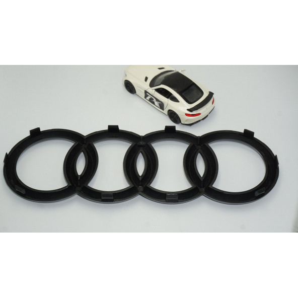 DK Audi A3 A4 A5 A6 Ön Panjur Izgara Halka Parlak Siyah ABS Logo Amblem - 3