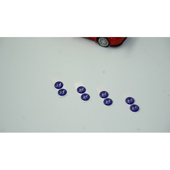 Hyundai Logo Jant Torpido Direksiyon 11mm Damla Sticker Logo Seti - 2