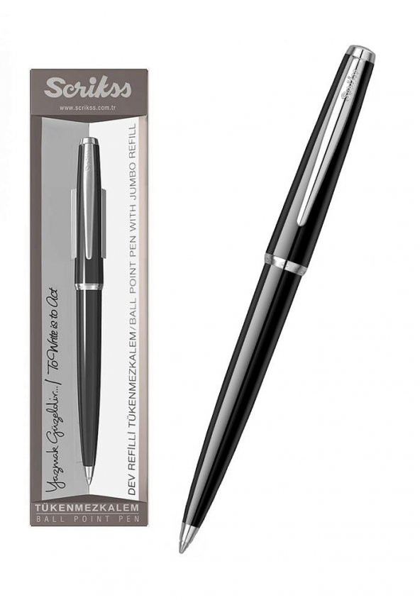 33 Tükenmez Kalem Siyah Kutulu 1 Adet Siyah Vingate Roller Tükenmez Kalem Özel Kutulu