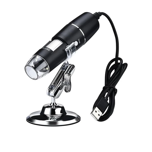 USB 1000X Büyütme Kameralı 8 Ledli Dijital Mikroskop