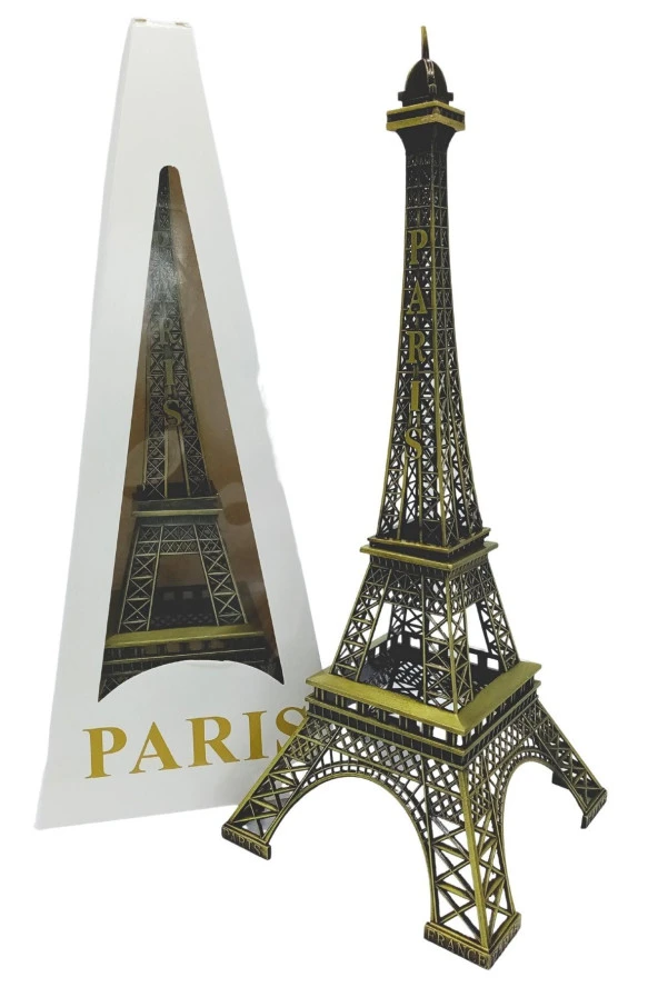 Minyatür Metal Eyfel Kulesi Dekoratif Biblo 32cm - Resim 6