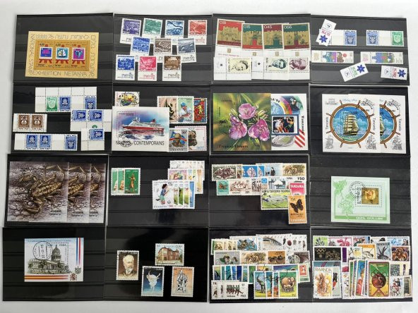 Yabancı Posta Pulu Lotu 1000 Adet B015 - 5