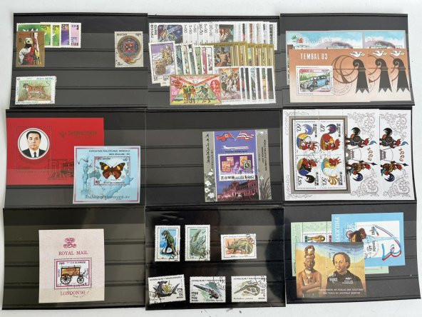 Yabancı Posta Pulu Lotu 1180 Adet B017 - Resim 6