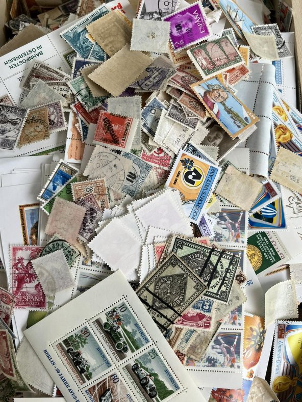 Uluslararası Yabancı Posta Pulu Lotu 300 Adet - 6
