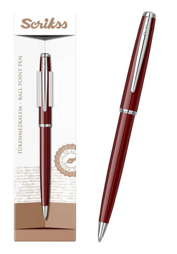 52 Tükenmez Kalem Bordo Kutulu 1 Adet Bordo Vingate Roller Tükenmez Kalem Özel Kutulu ürün görseli