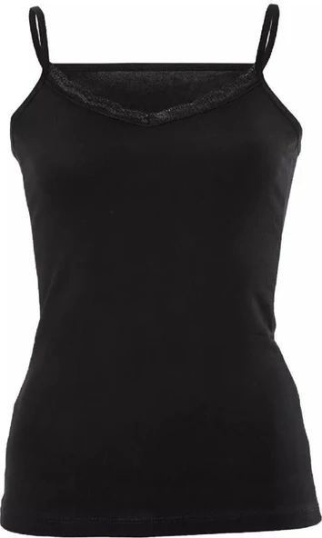 Anıt Bayan Dantelli V Yaka İp Askılı Atlet 2809 - Resim 2