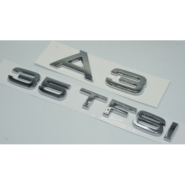 Audi A3 35 TFSi Krom ABS 3M 3D Bagaj Yazı Logo Orjinal Ürün - 3