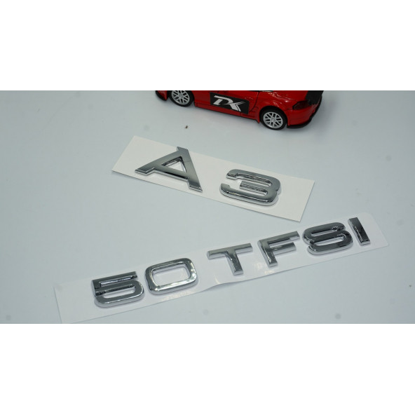 Audi A3 50 TFSi Krom ABS 3M 3D Bagaj Yazı Logo Orjinal Ürün - 2