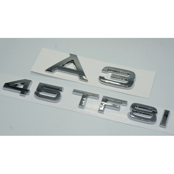 Audi A3 45 TFSi Krom ABS 3M 3D Bagaj Yazı Logo Orjinal Ürün - 3