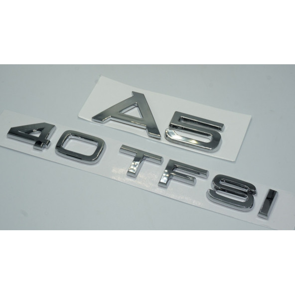 Audi A5 40 TFSi Krom ABS 3M 3D Bagaj Yazı Logo Orjinal Ürün - 2