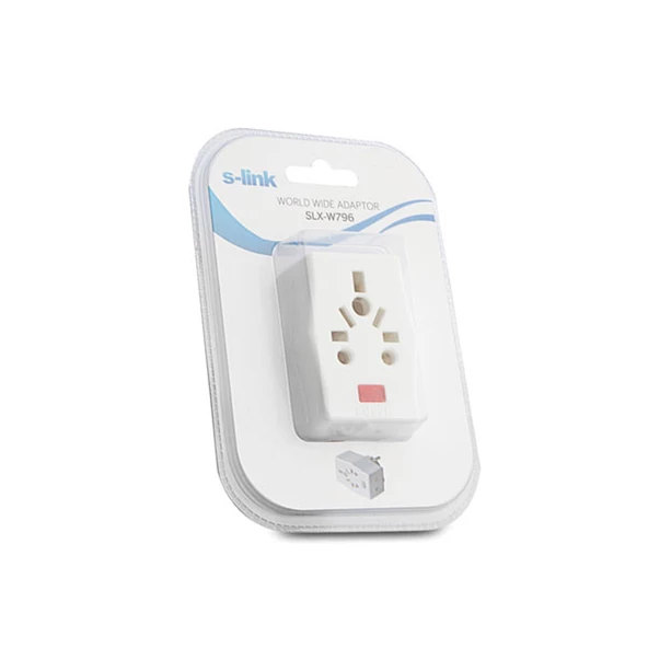 S-link SLX-W796 Universal - Türk Çevirici + 2 Port Çoklayıcı Akım Kor. Priz - 5