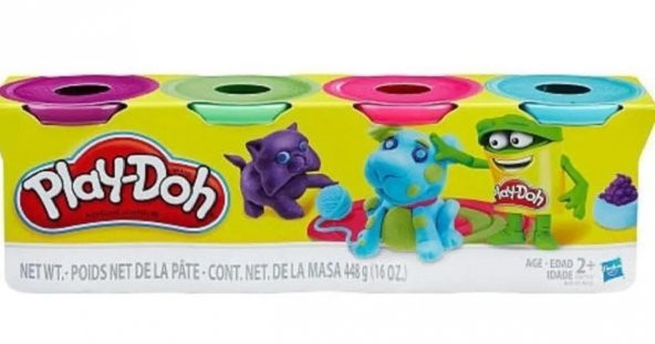 Play-doh 4 Renk Oyun Hamuru 448 Gram 4 Set