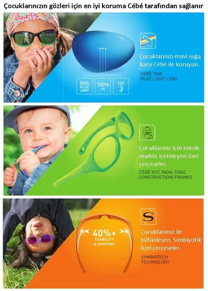 Cebe Skimo Çocuk Gözlük Fuchsia Oranj 2000 Grey CBSKIMO7 - 3