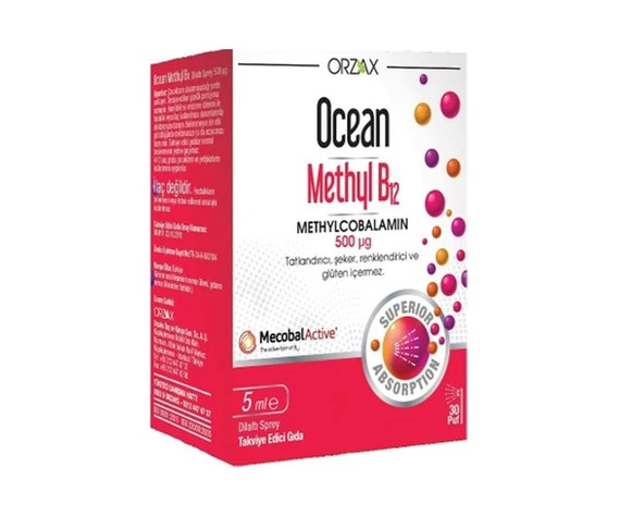 Ocean Methyl B12 500 Mcg Methylcobalamin 5 Ml- SKT:09/2027 ürün görseli 1