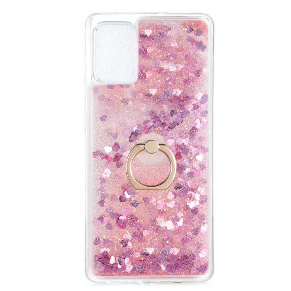 Galaxy A71 Kılıf Zore Milce Simli Pullu Yüzüklü Kılıf - Resim 2