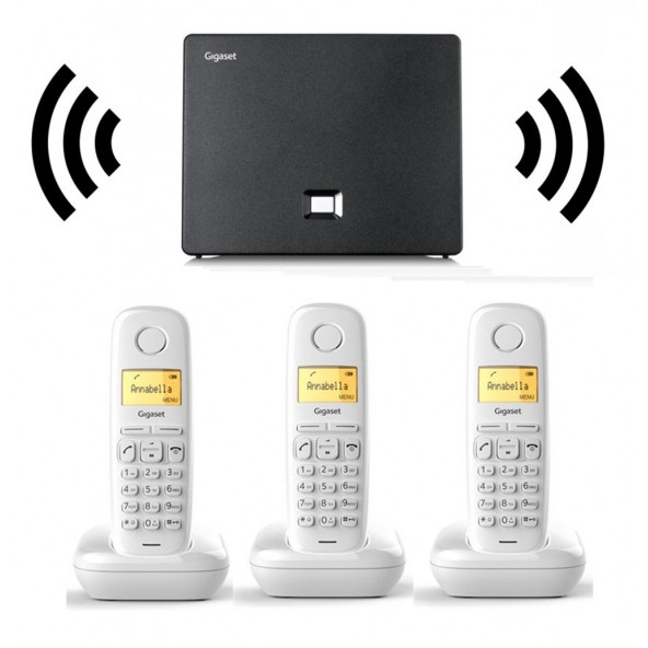 Gigaset 3 Dahili Dect Telsiz Kablosuz Telefon Santrali Beyaz