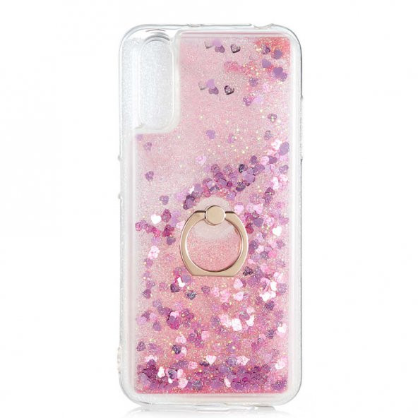 Galaxy A70 Kılıf Zore Milce Simli Pullu Yüzüklü Kılıf - Resim 3