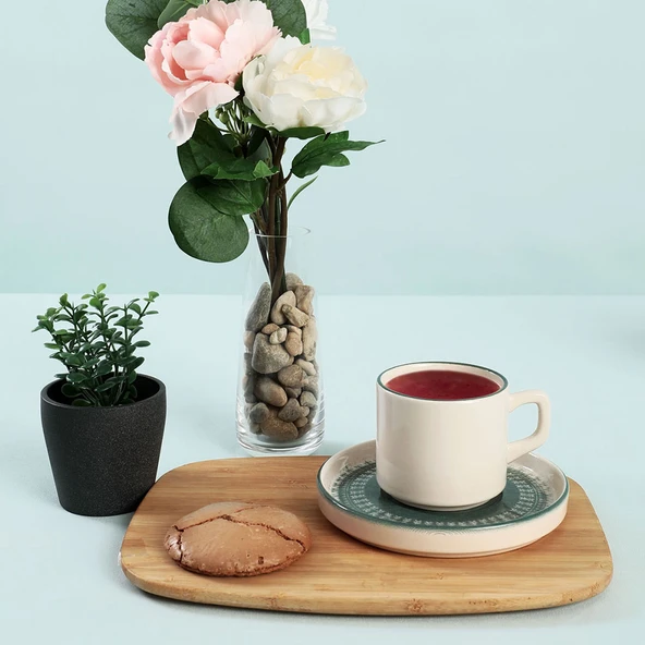 Keramika Keraart Maya Stackable Çay Takımı 12 Parça 6 Kişilik - 20789-98 - 9