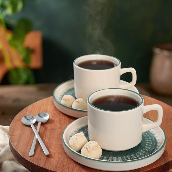 Keramika Keraart Maya Stackable Çay Takımı 12 Parça 6 Kişilik - 20789-98 - 4