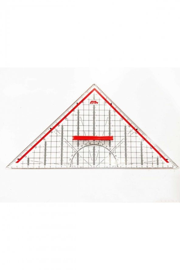 Geoderik Üçgen Cetvel 32 cm Ekstra Tutuculu Ölçekli