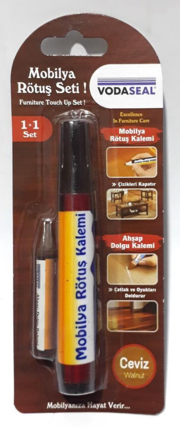 Maun Rengi 1+1 Dolgu Kalemi Hediyeli 1 adet Mobilya Rötuş Kalemi Vodaseal Kalem Mobilyada Sıfır Hata - 2