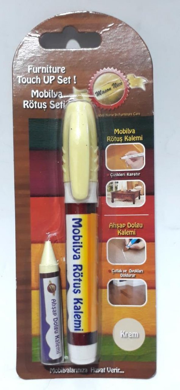 Maun Rengi 1+1 Dolgu Kalemi Hediyeli 1 adet Mobilya Rötuş Kalemi Vodaseal Kalem Mobilyada Sıfır Hata - 4