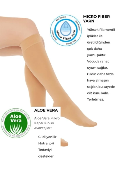 Dizaltı Burnu Kapalı Varis Çorabı (orta Basınç) VARİTEKS 905 - 2
