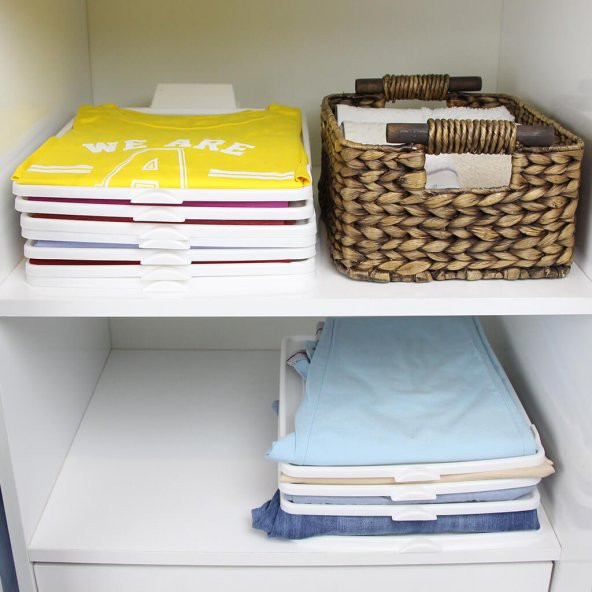 5li Tişört Düzenleyici Gömlek Tişört Elbise Organizer - 6