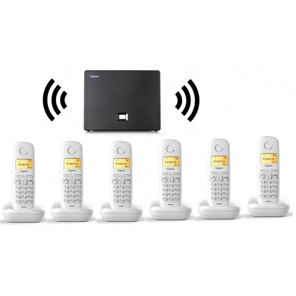 Gigaset 6 Dahili Dect Telsiz Kablosuz Telefon Santrali Beyaz