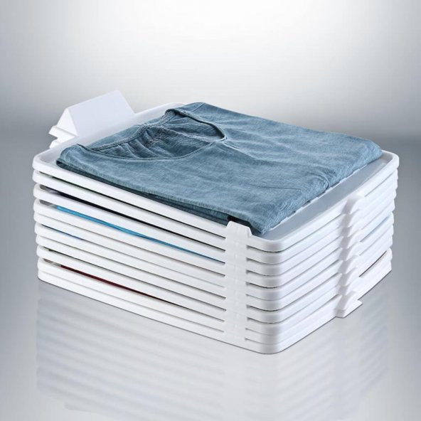 12li Tişört Düzenleyici Gömlek T-shirt Elbise Organizer - 3