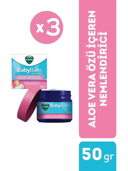Vicks Baby Balm Nemlendirici 50 Gr 3'Lü PAKET ürün görseli 1