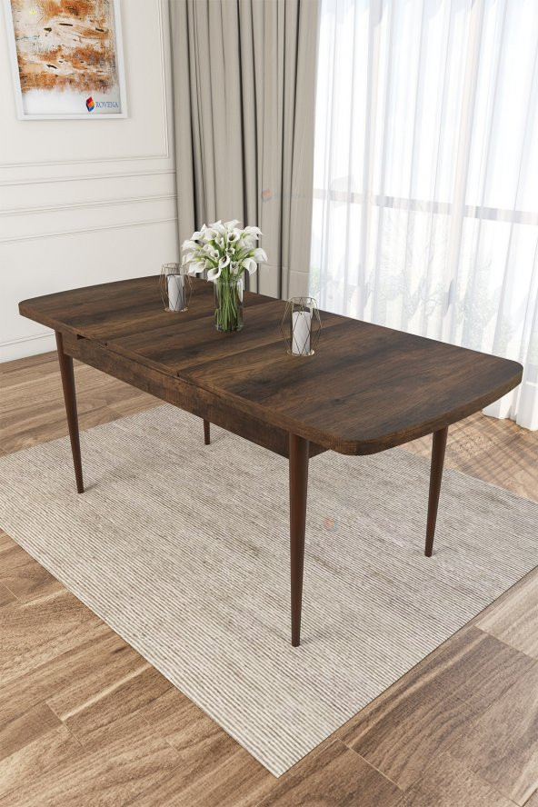 Rovena Zayn Barok Desen 80x132 Açılır Mutfak Masası 6 Sandalye - 4