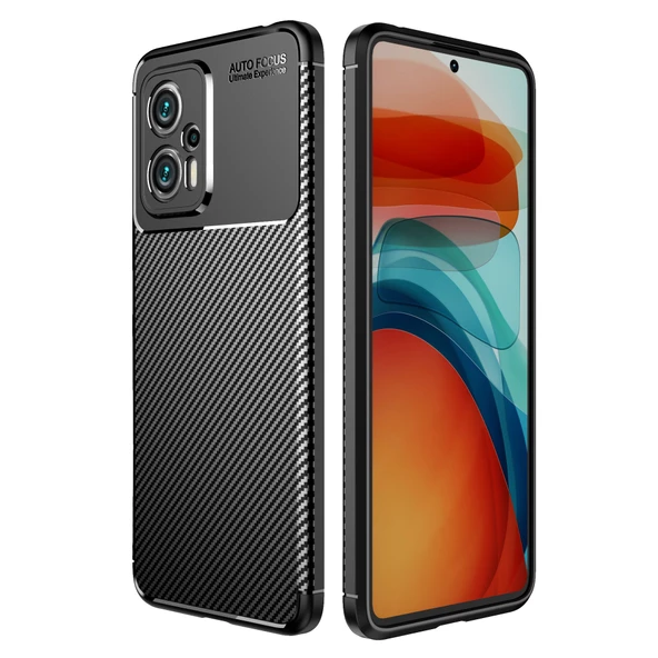 Gpack Xiaomi Poco F4 Kılıf Negro Karbon Dizayn Silikon