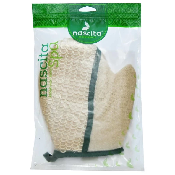 Nascita Sisal Eldiven Lif Kese Doğal Sisal Lifli 18CM x 20CM