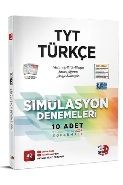 3D Yayınları TYT Türkçe Simülasyon Denemeleri