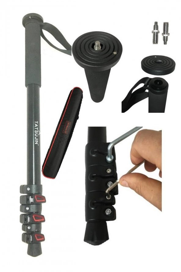 Tatsujin Sony Mc2000 Kamera için TATSUJIN 3 Kademeli Monopod