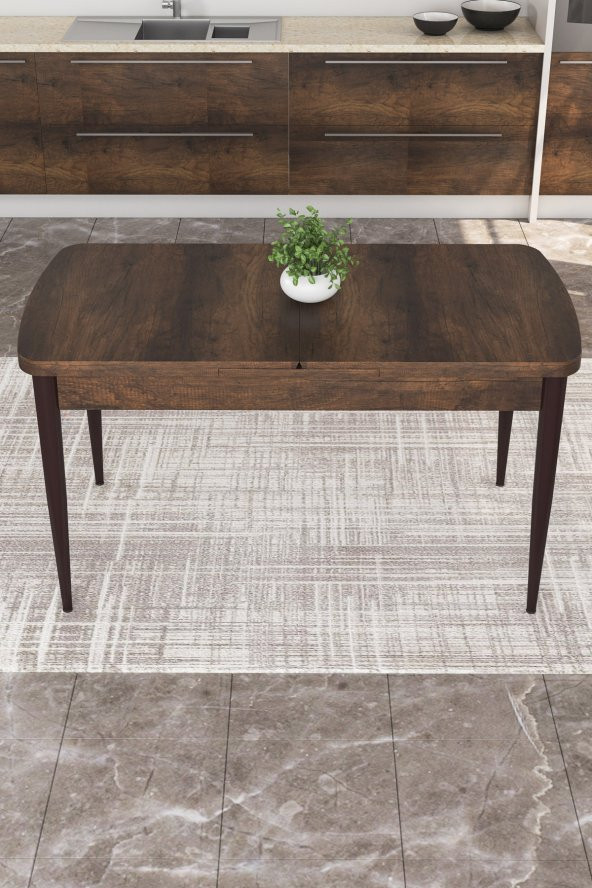 Rovena Alya Barok Desen 80x132 Açılabilir Mdf Yemek Masası Takımı 6 Adet Sandalye - 3