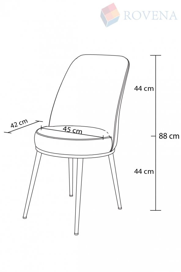 Rovena Raum Beyaz Mermer Desen 70x110 Sabit Yemek Odası Takımı 2 Sandalye - 3