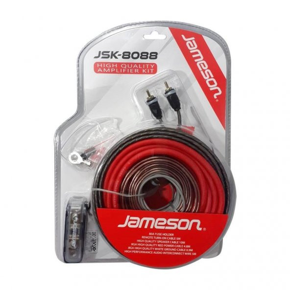 JAMESON 8 AWG Araç Amfi Kablo Seti JSK-8088