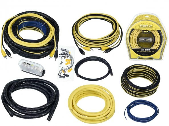 For-X Profesyonel Oto Anfi Kablo Seti Xy-6kıt 6ga - Resim 2