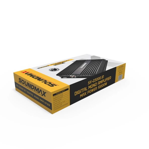 Soundmax SX-3000.1D 10000 Watt RMS 3000 Bass Control Mono Oto Anfi - 2
