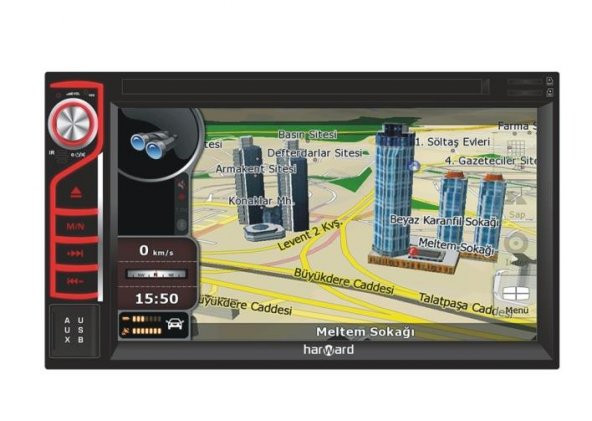 Harward Hr-Nd624 6,2 Double Bt/Dvd/Sd/Usb/Fm/Gps Oto Teyp Kamera Hediye