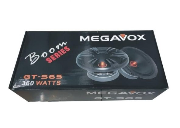 MEGAVOX GT-S65 6,5"MIDRANGE 16 cm 360 WATT BOOM SERIES OTO HOPERLÖR