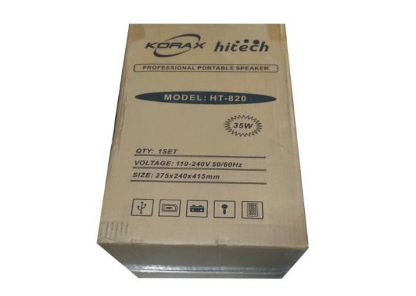 KORAX HİTECH HT-820 35W MİKROFONLU USB/SD BLUETOOTH TOPLANTI ANFİSİ - 6