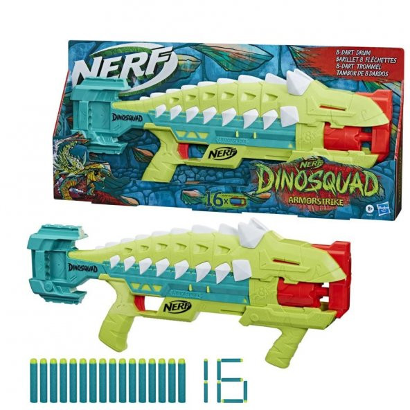 Nerf Dinosquad Armorstrike 16 Dart 8+ Yaş Üzeri Çocuklar İçin