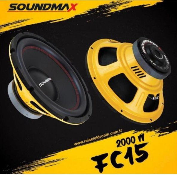 SOUNDMAX SX-FC15 BASS SUBWOOFER 38cm 2000W OTO HOPARLÖR - 4