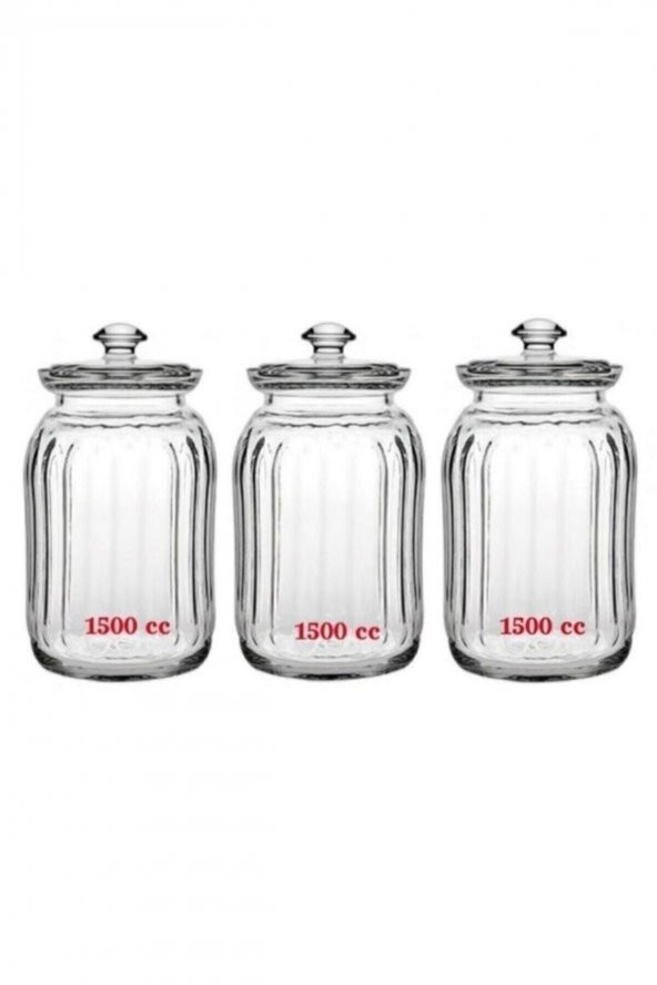 Paşabahçe Viva Cam Kavanoz 1500 Cc X 3 Adet ( 96394) Fma383661 - 1