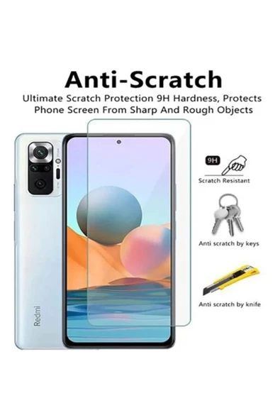 Xiaomi Redmi Note 10 Uyumlu Premium Ekran Koruyucu 9h Sert Temperli Kırılmaz Cam Koruma Şeffaf - 5
