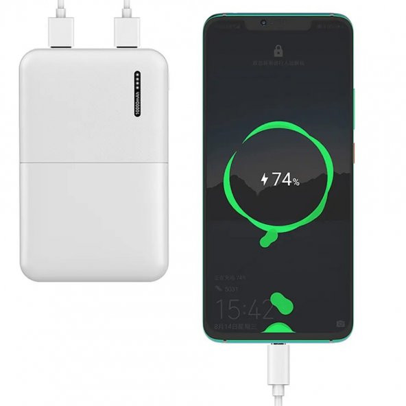 Sprange SRP17 Çift USB Girişli Mini Cep Boy 10.000 mAh Powerbank Kılıf Hediyeli - 9