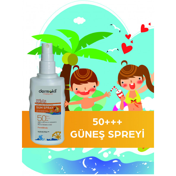 50+++SPF Yüksek Koruyucu Çocuk Güneş Spreyi 200 ml - 3